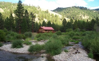 Lodge and river